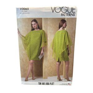 Vogue Patterns V2065 Misses' Dress Sizes 8-16 Batwing Sleeve